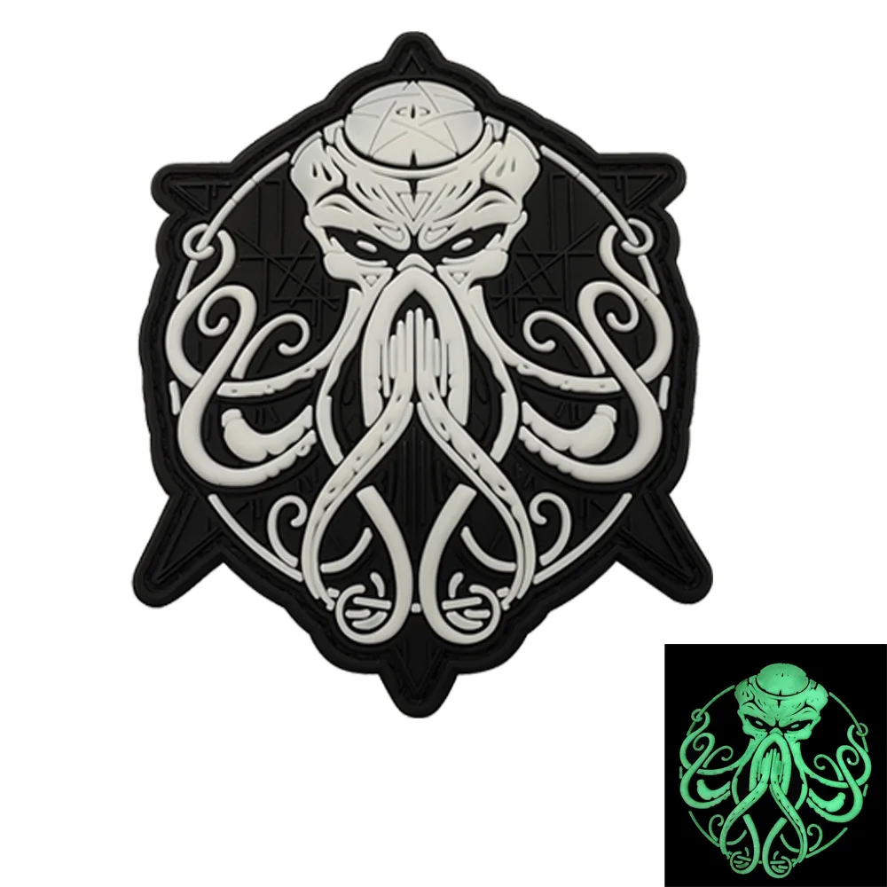 Cthulhu Awakens PVC Patch Armband Badge Sticker Applique Embellishment Decorative Tactical Game Fans Rubber Patches with Hook