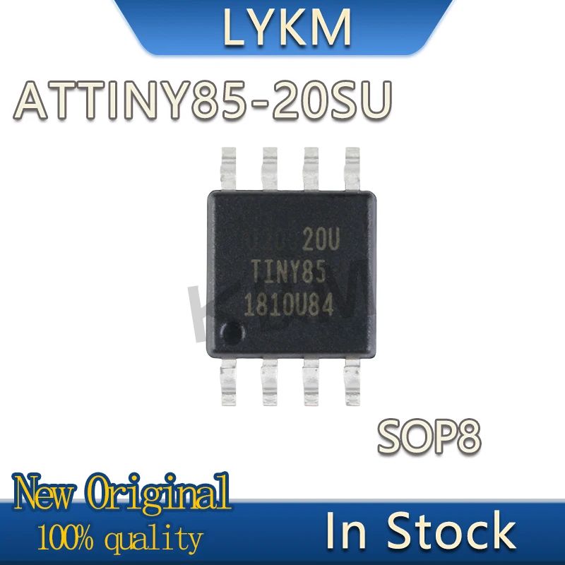 2-10/PCS New Original ATTINY85-20SU ATTINY85 20SU SOP8 8KB 20MHz 8-bit microcontroller chip In Stock