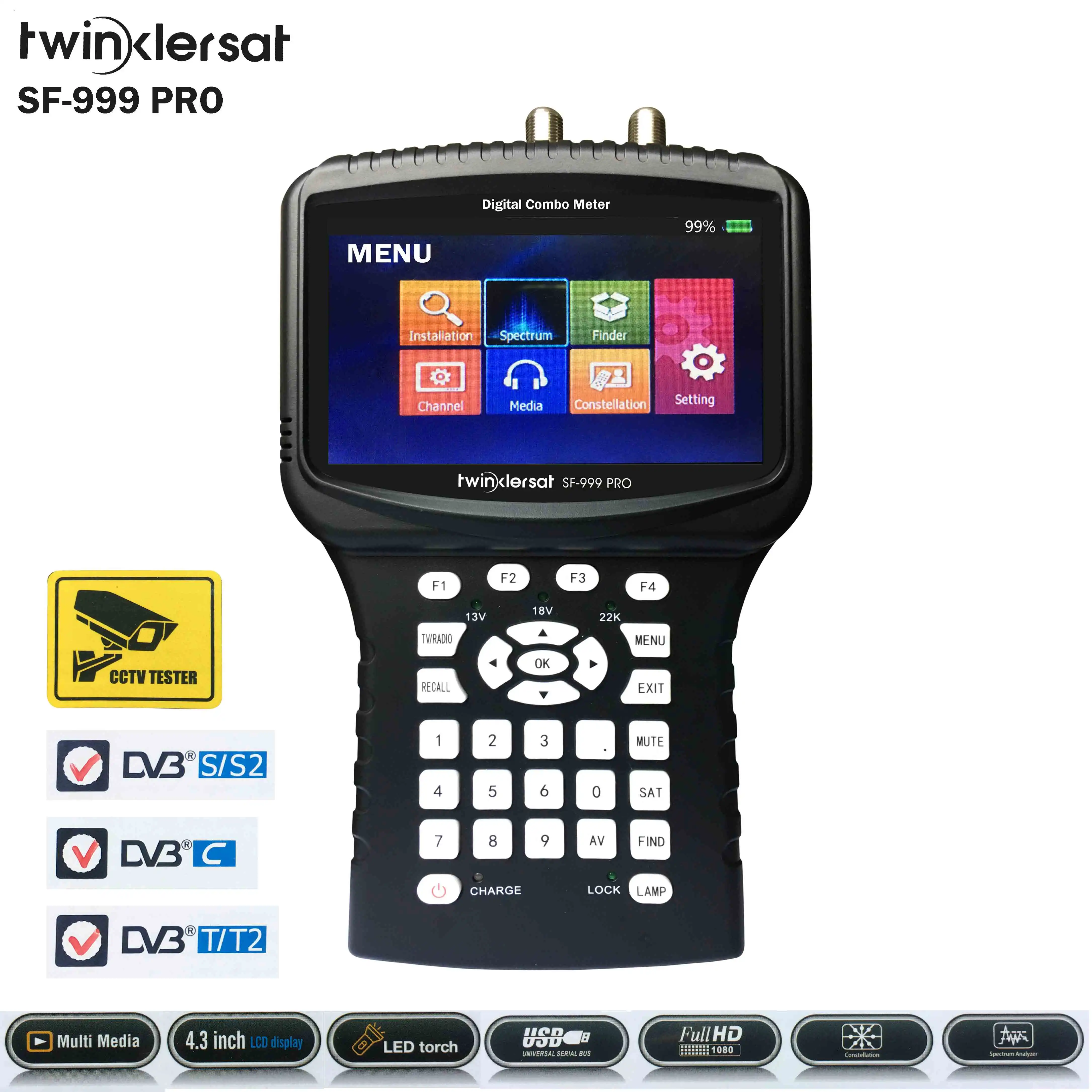 HD Combo Signal Meter Twinkler SF-999 Pro 4.3