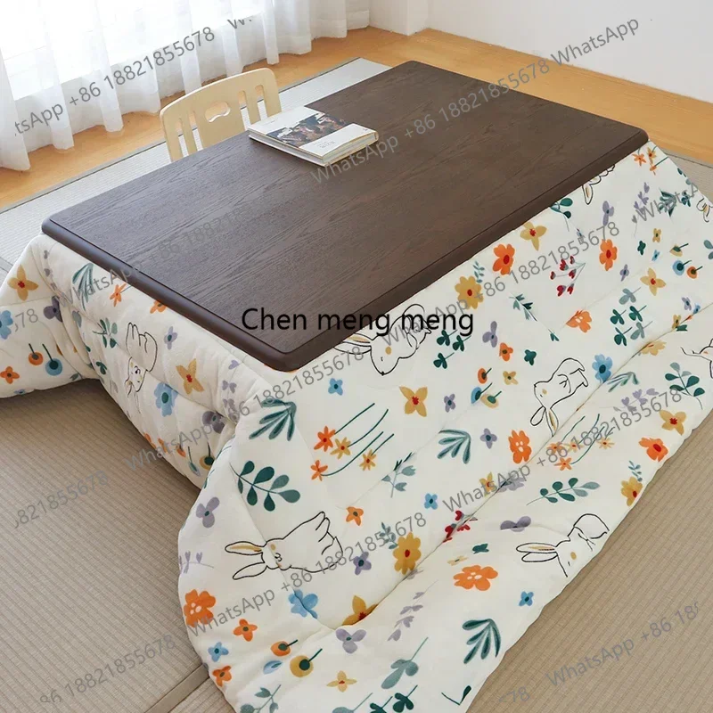 4pcs/set Kotatsu Table Futon Carpet Heater Japanese-Style Stove Futon Winter Heating Table Hanging Heater with Comforter