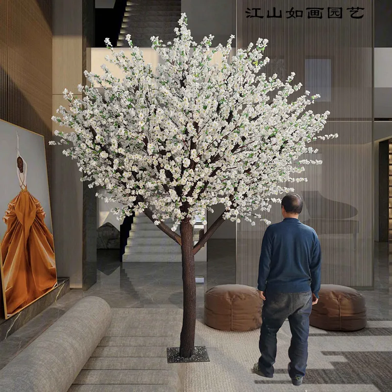 SGF simulation pear flower tree interior decoration performance props indoor floor flower arrangement