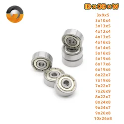 10Pcs/pack 624ZZ 4x13x5 mm Miniature Ball Bearing 623ZZ 3x10x4 625ZZ 5x16x5 626ZZ 6x19x6 627ZZ 7x22x7 628ZZ 8x24x8 629ZZ 9x26x8