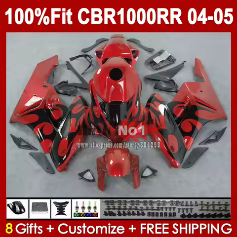OEM Fairings For HONDA CBR1000 CC CBR 1000RR 04-05 41JK.34 CBR1000RR CBR 1000 RR 04 05 2004 2005 Injection dark red Body Kit
