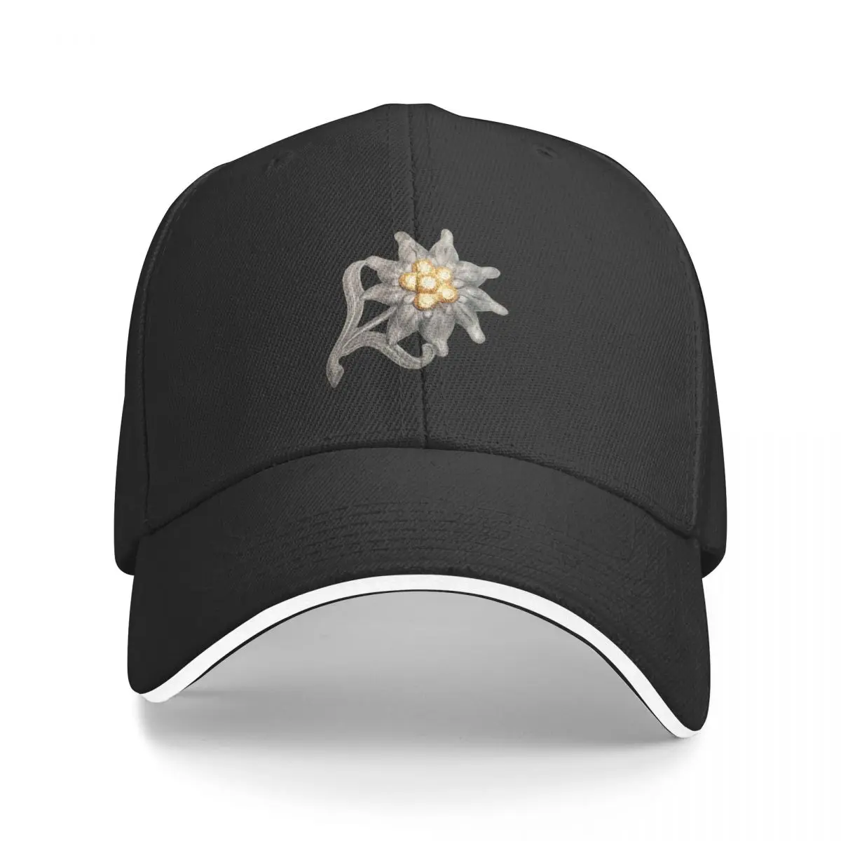 Edelweiss symbol of German Gebirgsj?ger Mountain Troops Baseball Cap Thermal Visor Big Size Hat Baseball Men Women's