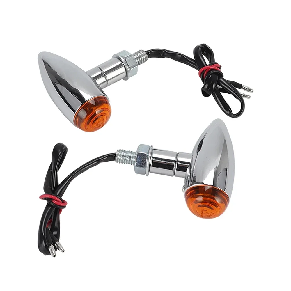 

Motorcycle Bullet Turn Signal Indicator Light Universal Lamp 10mm Thread For Harley Touring Road Glide Sportster Bobber Chopper