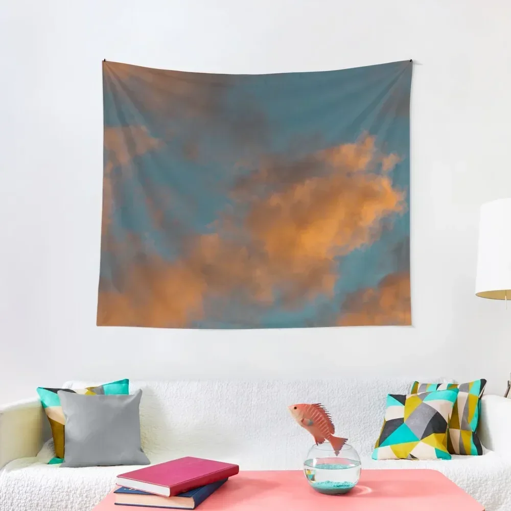 

Golden Clouds Shining Sunset Skyscape Tapestry Room Decor Cute Carpet On The Wall Things To The Room Tapestry