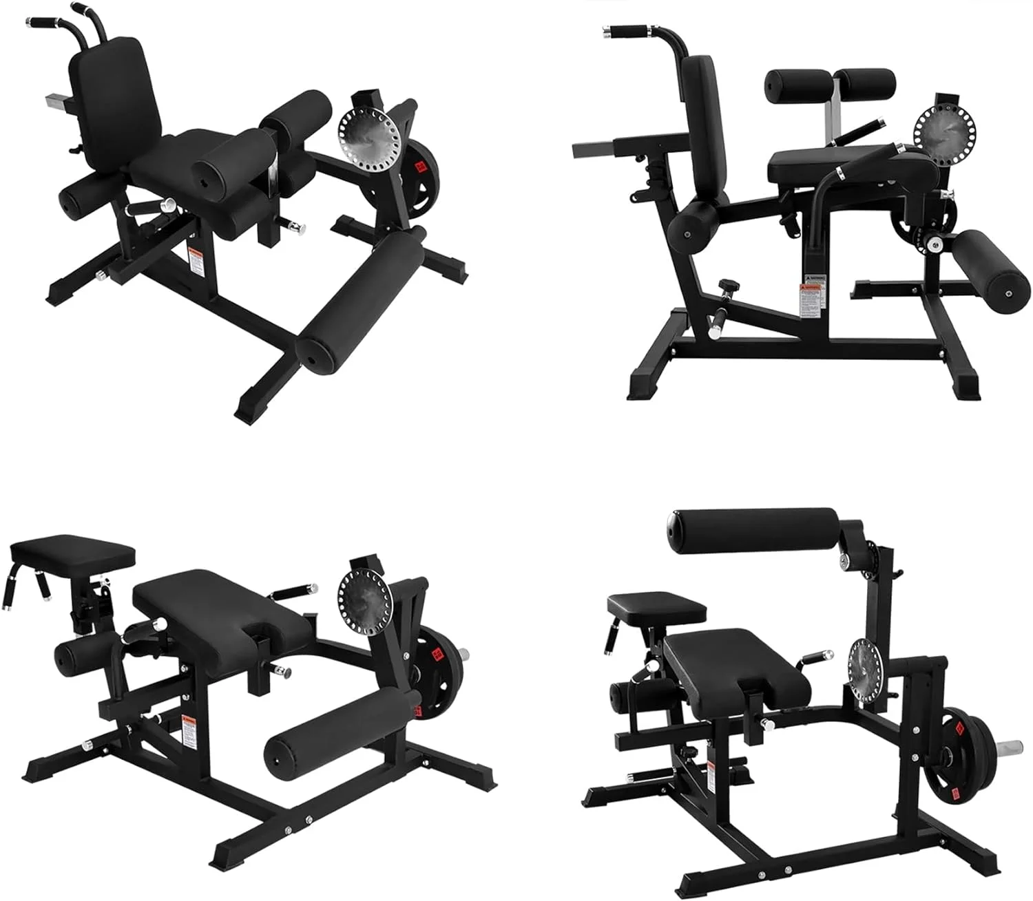 Máquina de entrenamiento de piernas ajustable con placa cargada: entrenamiento de pesas para gimnasio en casa, máquina de rizo de piernas y extensión de piernas para fitness