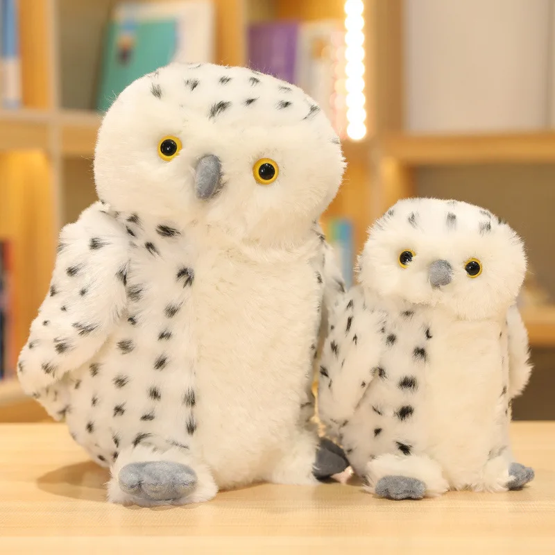 Cute simulation owl plush toy animal cute long hair soft owl doll plush pillow