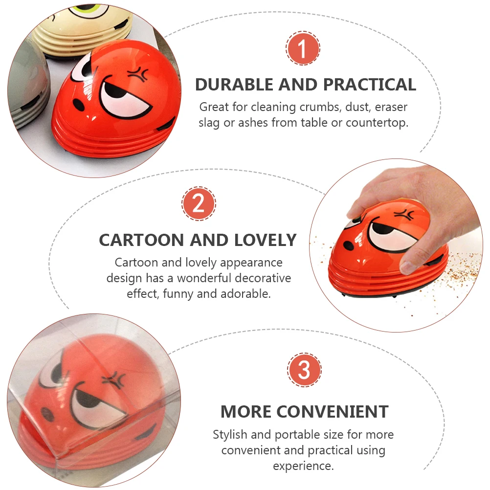 

Desktop Keyboard Vacuum Cleaner Practical Dust Collector Portable Mini Cartoon Cleaning Supplies Abs Household