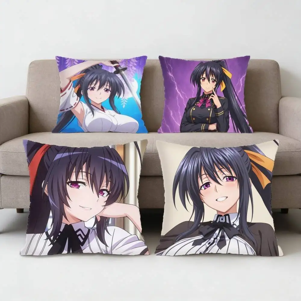 

High School DxD Akeno Himejima Pillow Case Sofa Living Room for Bedroom car Headboard Backrest Cushion Square Cushion Nap Time