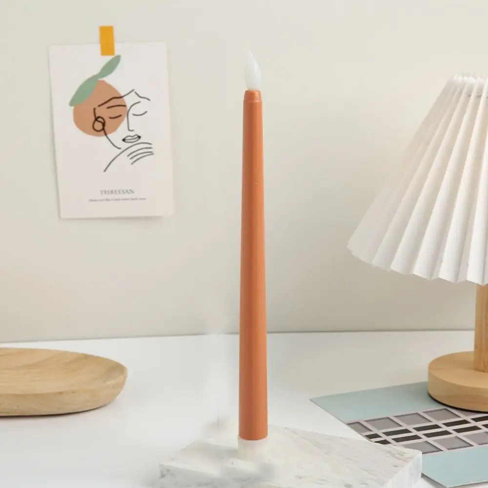 Simulation Led Candles Battery Operated with Flickering Flame Flameless Taper Candles Creative 3D Wick Candlesticks