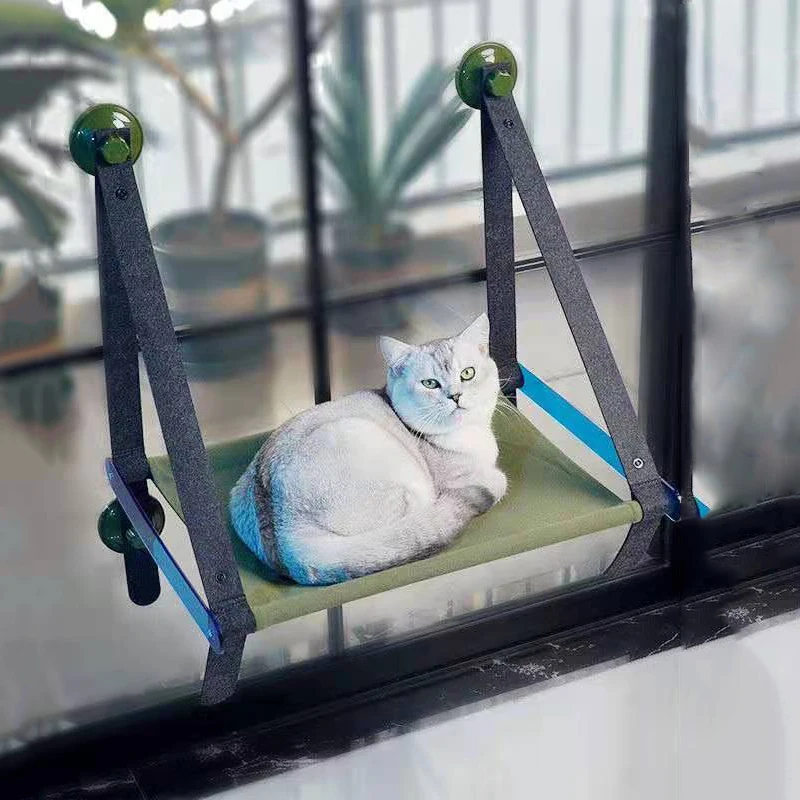 Pet Summer Cat Hammock  Hammock Window Bed Home Bed Living Room Suction Cup Wall Hanging Pet Mesh Breathable Hammock Bed