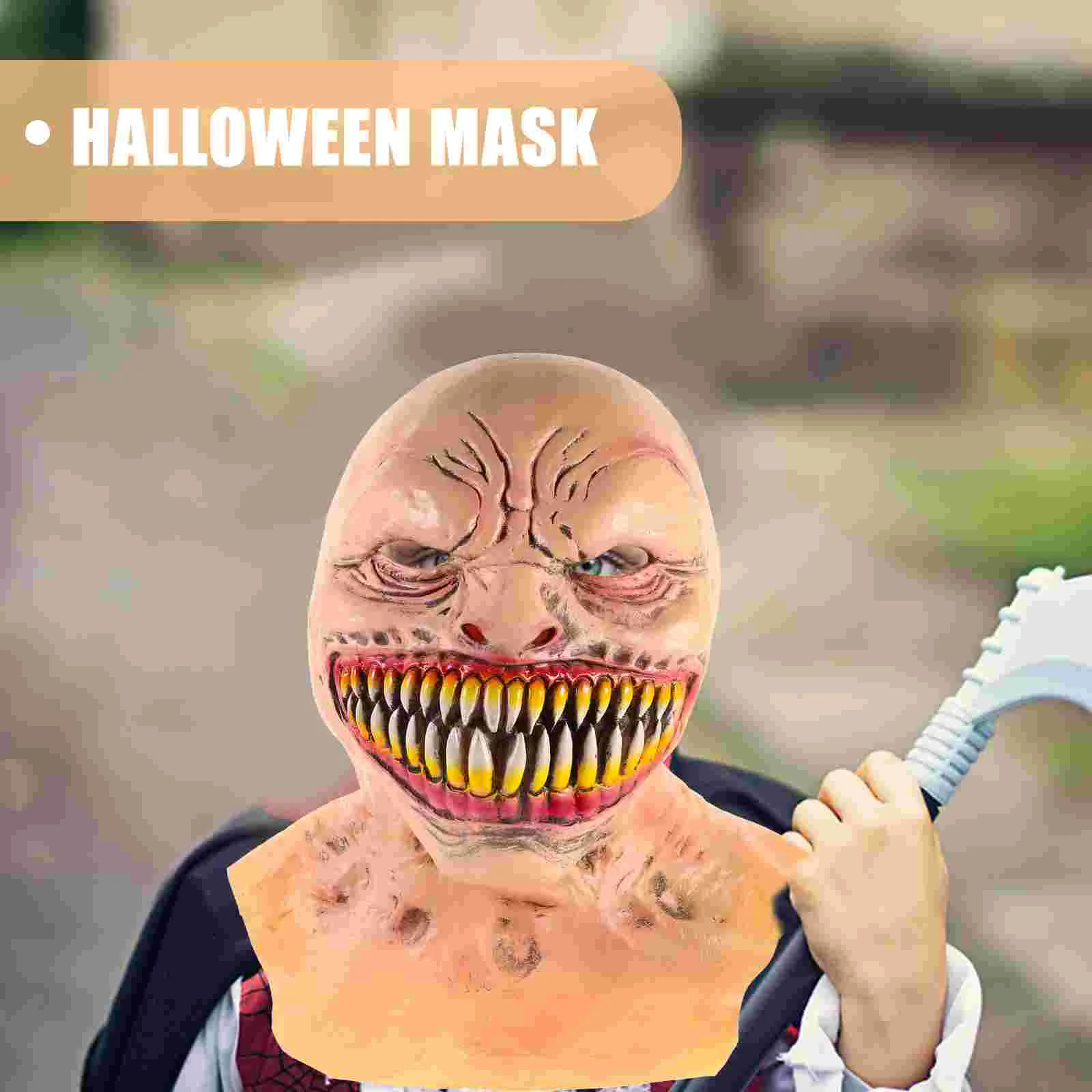 Halloween Costumes Cosplay Face Cover Scary Facial Party Khaki Miss