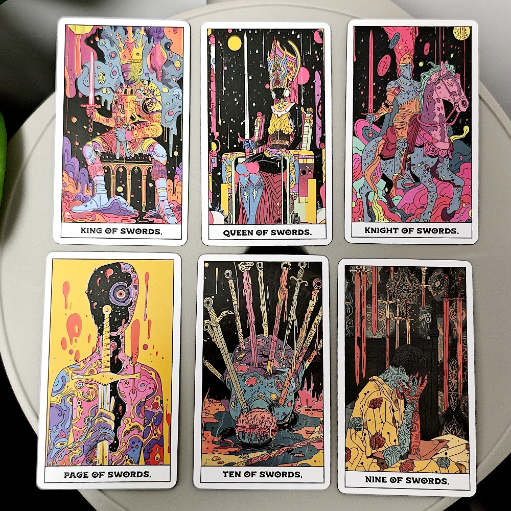 Phantom Tarot Deck Based on Rider Waite System 10.3*6cm 78 Colorful Tarot Cards