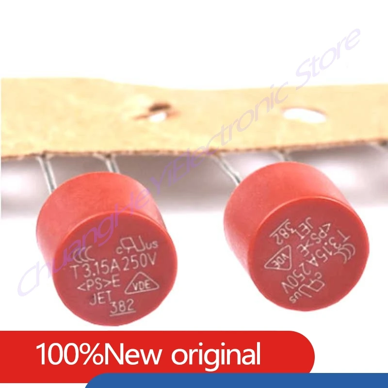 10Pcs/Lot Round Fuse Slow Blow 500mA 1A 2A 2.5A 3.15A 4A 5A 6.3A 8A 10A 250V 382 Plastic T2A LCD TV Power Board