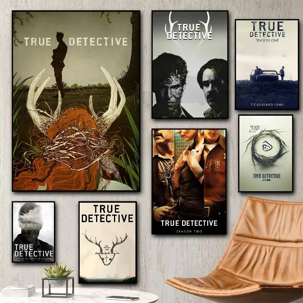 1pc True Detective Tv Poster Sticker Print Waterproof Wall Art For Living Room Bedroom Home Decor