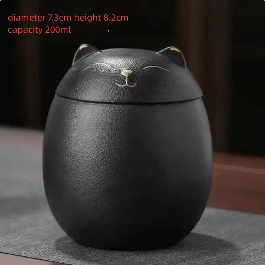 Urn for Cat Ashes- Cat Shape Memorial Cremation Urns-Handcrafted Black Decorative Urns for Funeral,Cat urn,cat memorial