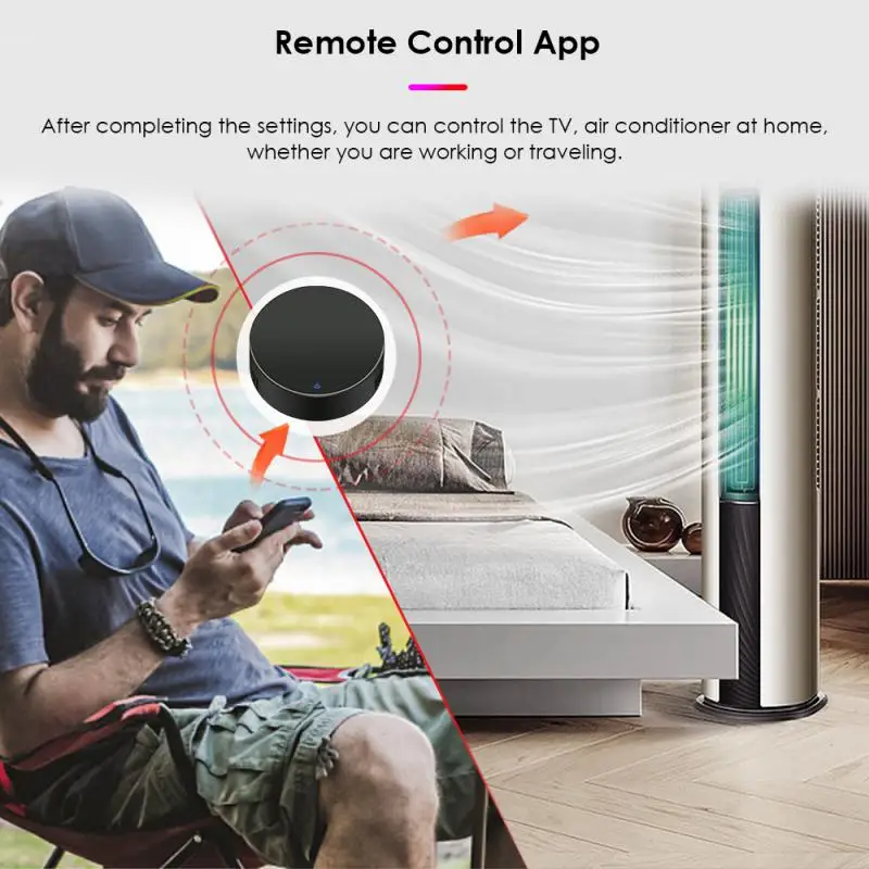 Control remoto inteligente para el hogar, controlador infrarrojo para aire acondicionado, TV, DVD, AUD, CA, compatible con Alexa y Google Home, WiFi, Tuya