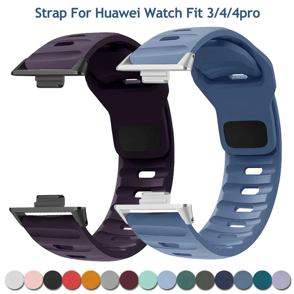

Для Huawei Watch Fit 4 Pro Fit 4/3, силиконовый ремешок, спортивный сменный браслет-браслет для Huawei Watch Fit3 2 1, ремешок для часов
