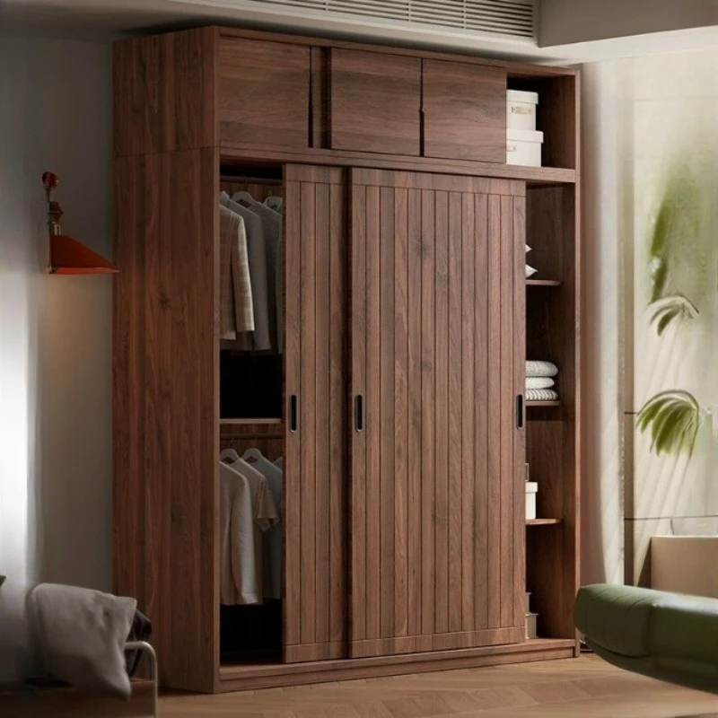 Luxury Sliding Wardrobe Closet Hanging Clothes Hotel Space Saving Wardrobe Closet Bedroom Storage Armoire De Chambres Furniture