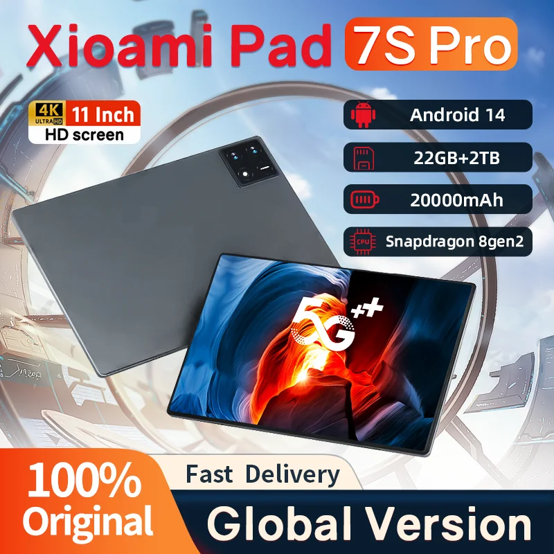 2025 NEW Original MI Pad 7 Pro Tablet 11inch Snapdrago 8gen2  HD 4K Android 14 22GB+2TB 20000mAh 5G Dual SIM WiFi GPS Tablet PC