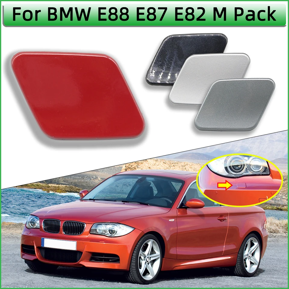 Front Headlight Headlamp Washer Nozzle Cover Cap For BMW 1 Series E81 E82 E87 E88 LCI M SPORT 2005-2013 61677837431 61677837432