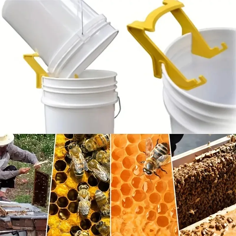 

1 Pc Honey Bucket Stand High Quality Plastic Honey Bucket Clamp Beekeeping Tools Honey Jar Stand Support Rack