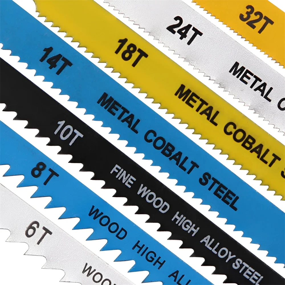 7PCS/1 Set Woodworking Curve Saw Blade Sawtooth Sharp Tough Wear Resistant Multi Specification Fast Cutting Saw Blade