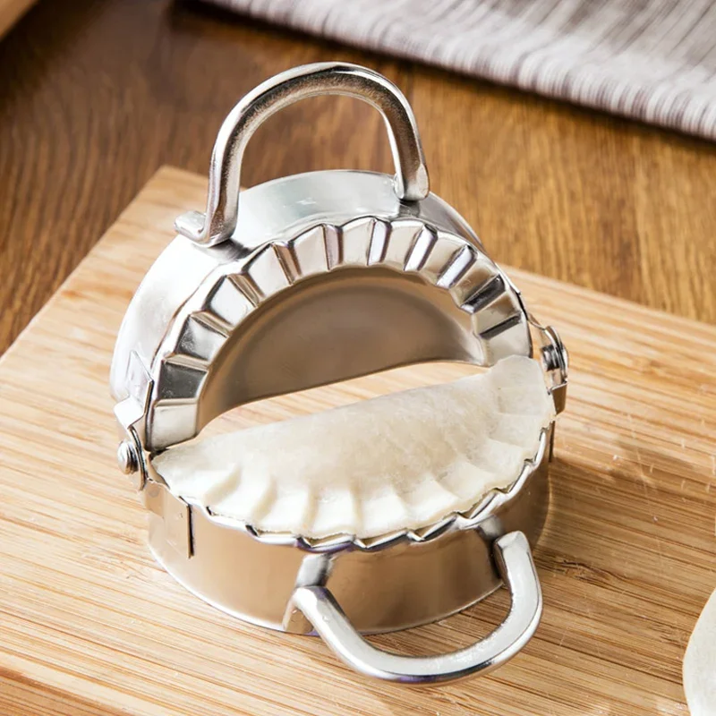 Molde de acero inoxidable para hacer Dumplings, prensa de masa Gyoza, accesorios de cocina