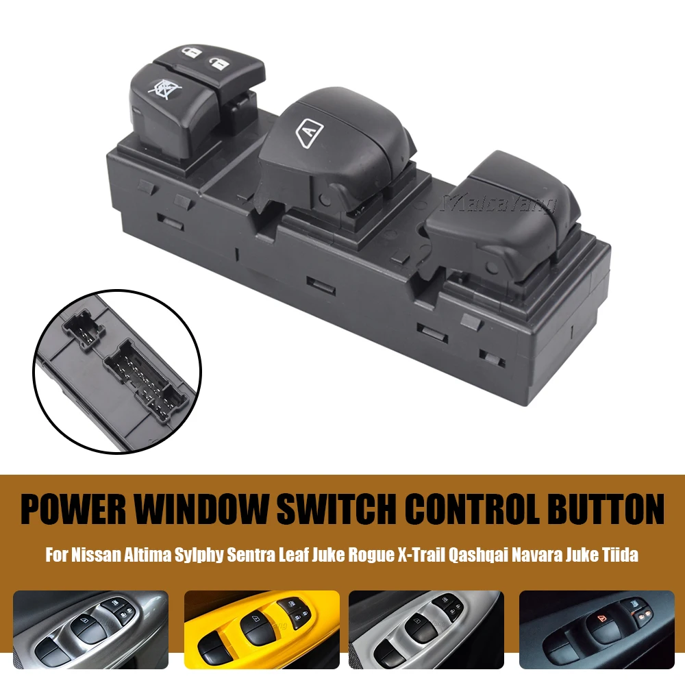 

LHD Electric Master Power Window Lifter Control Switch Regulator Button For Nissan Tiida X-Trail Infiniti 25401-3SH0A