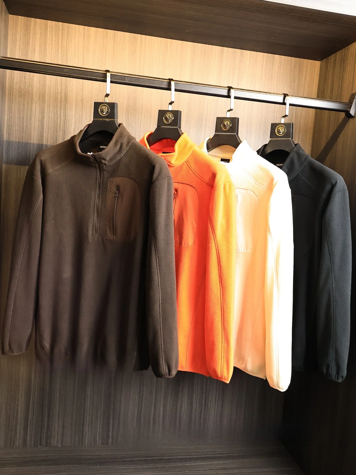 Outdoor Men's Fleece Lined Hoodie Half Zipper  Color Functional Style Loose Fit Long Sleeve Warm Polyester Urban Fashion