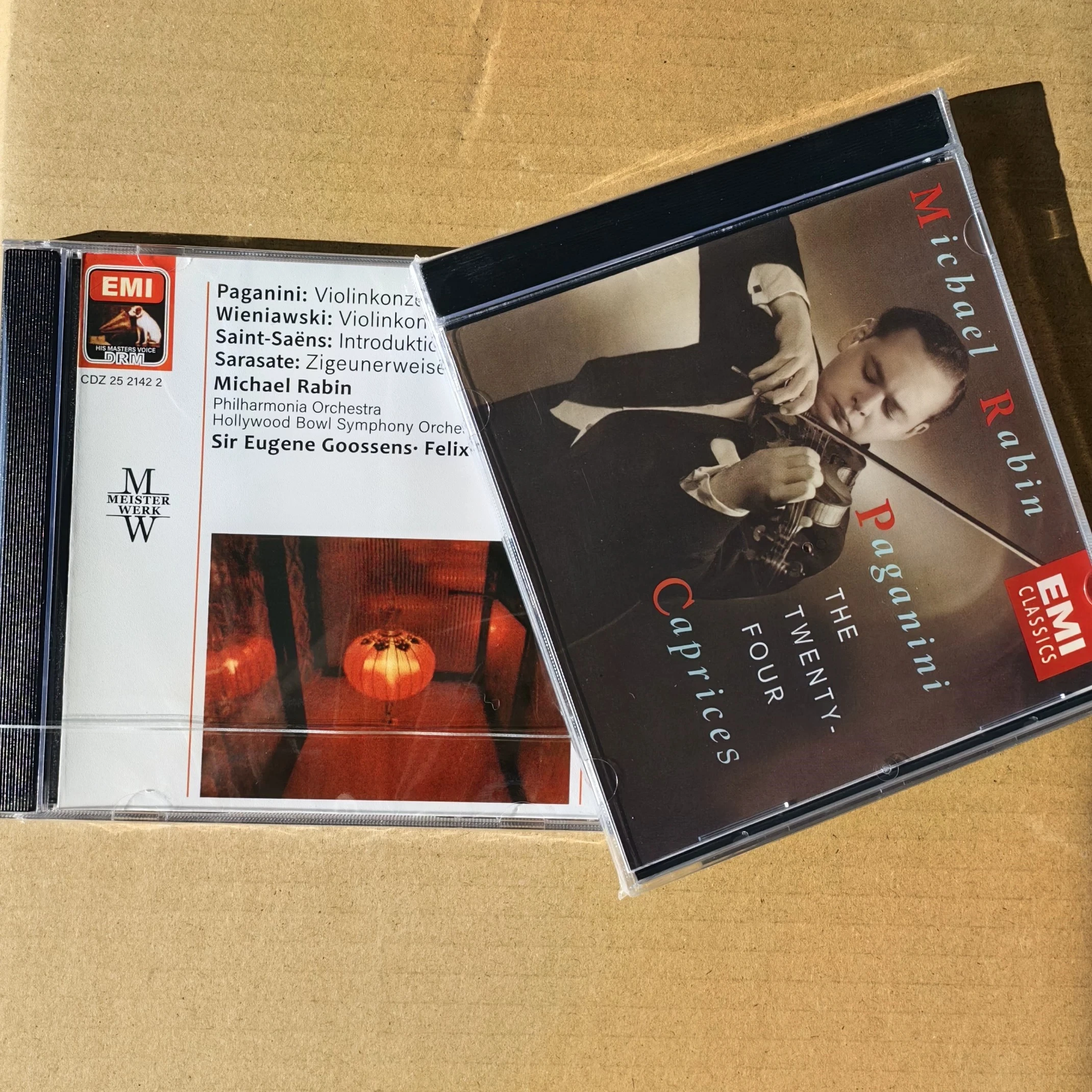 

Classic Michael Rabin Music CD 1936-1972 Album Works For Violin Orchestra 2pcs Music Record Cosplay Walkman Car Soundtracks Box