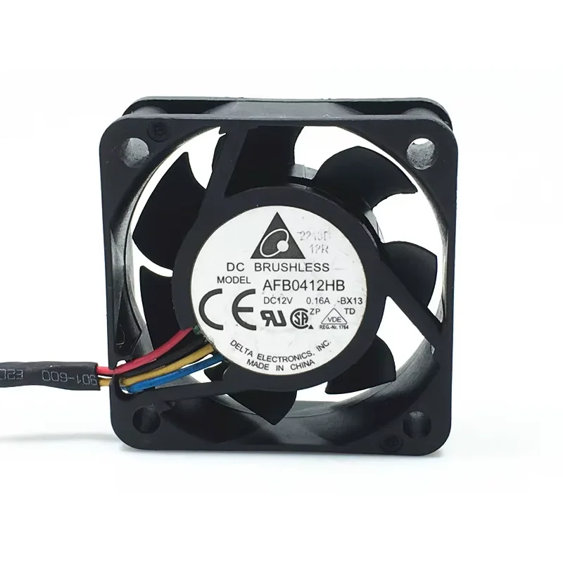 Delta Electronics AFB0412HB 7V75 BX13 Server Cooling Fan DC 12V 0.16A 40x40x15mm 4-wire