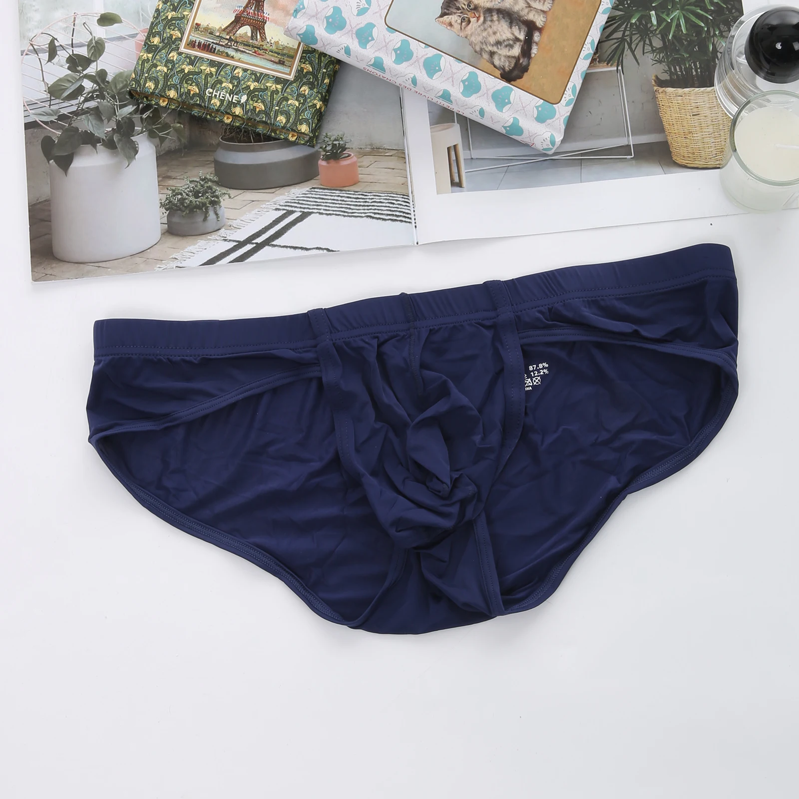 Herren Schnelltrocknende Eisseide Sport-Slips Elastische Durchsichtige Bodybuilding-Unterwäsche Athletische Unterhosen Atmungsaktive Trainingsunterwäsche – Detail 5