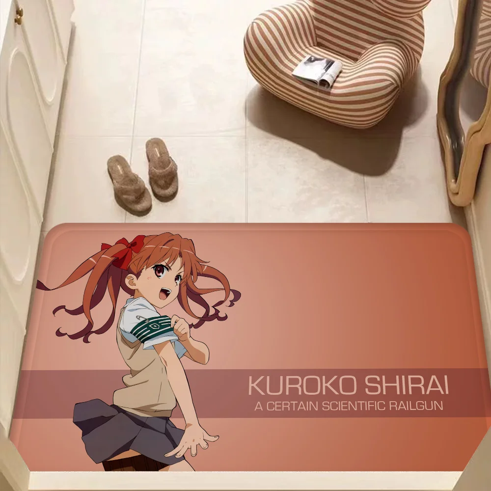 Anime A Certain Scientific Railgun Floor Mat INS Style Soft Bedroom Floor House Laundry Room Mat Anti-skid Household Carpets