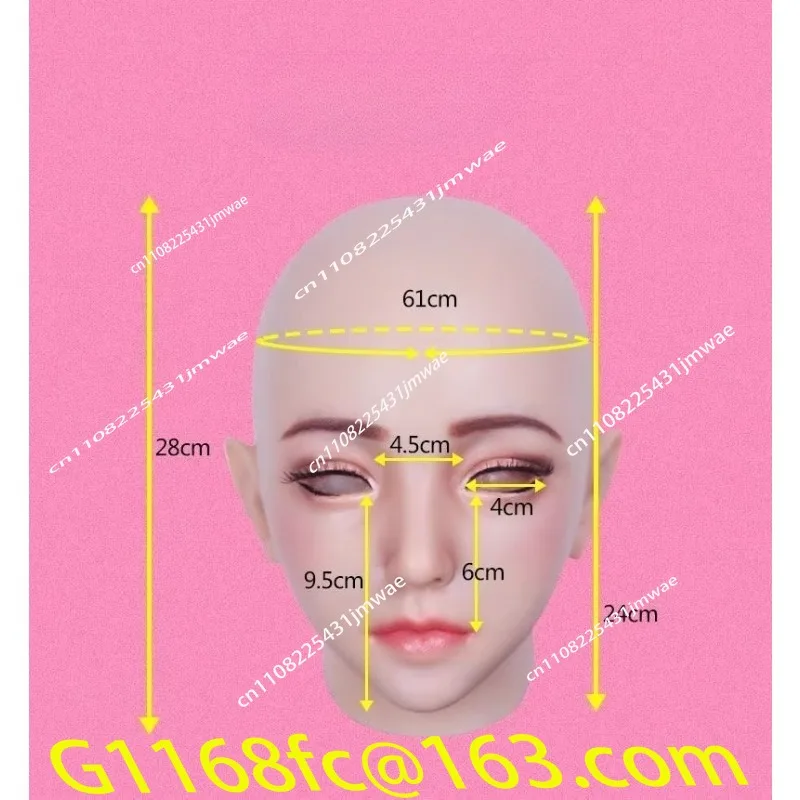 Optimized Mask Adult Full Face Silicone Mannequin silicone mask male To Female Headgear All-inclusive Cosplay Simulation Male