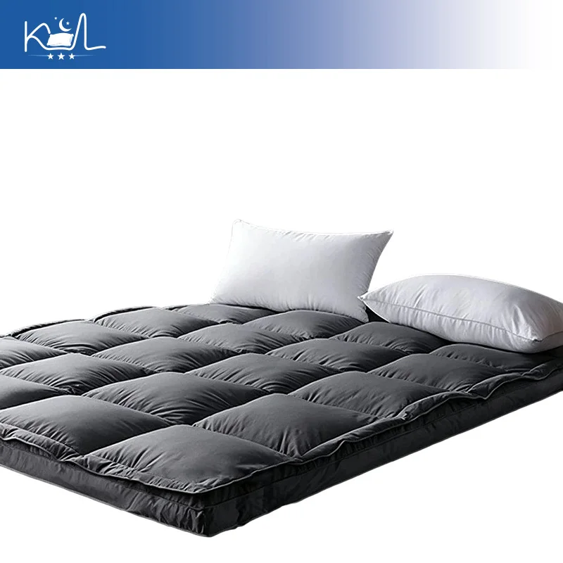 15cm Thick White Goose Down Mattress Topper, Ultra Soft Plush Pillow Top Bed Pad, Hotel Quality Featherbed for Double Queen King