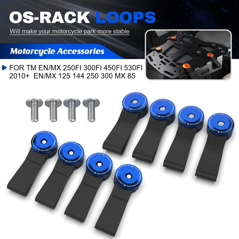 

For TM EN/MX 250FI 300FI 450FI 530FI 2010+ EN/MX 125 144 250 300 MX 85 Motorcycle Accessories OS-Rack Loops Rear Luggage Holes