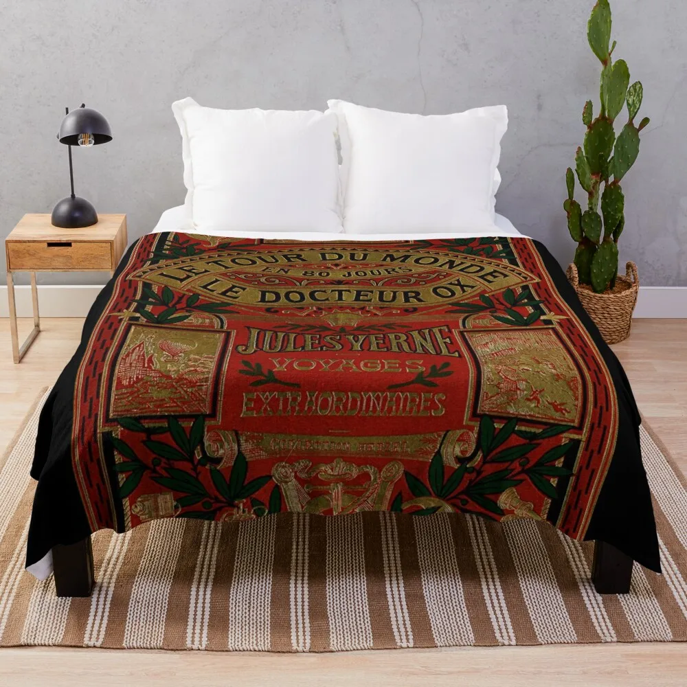 

Jules Verne Around The World In Eighty Days Throw Blanket for sofa Warm sofa bed Moving Blankets