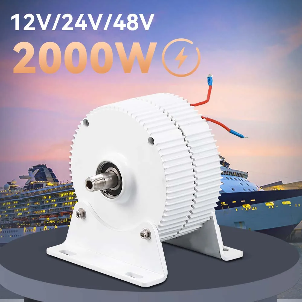 

Electric Generator Windmills Dynamo Water Turbine Gearless Permanent Magnet Generators Power 2000w 12V 24V 48V For Home Use