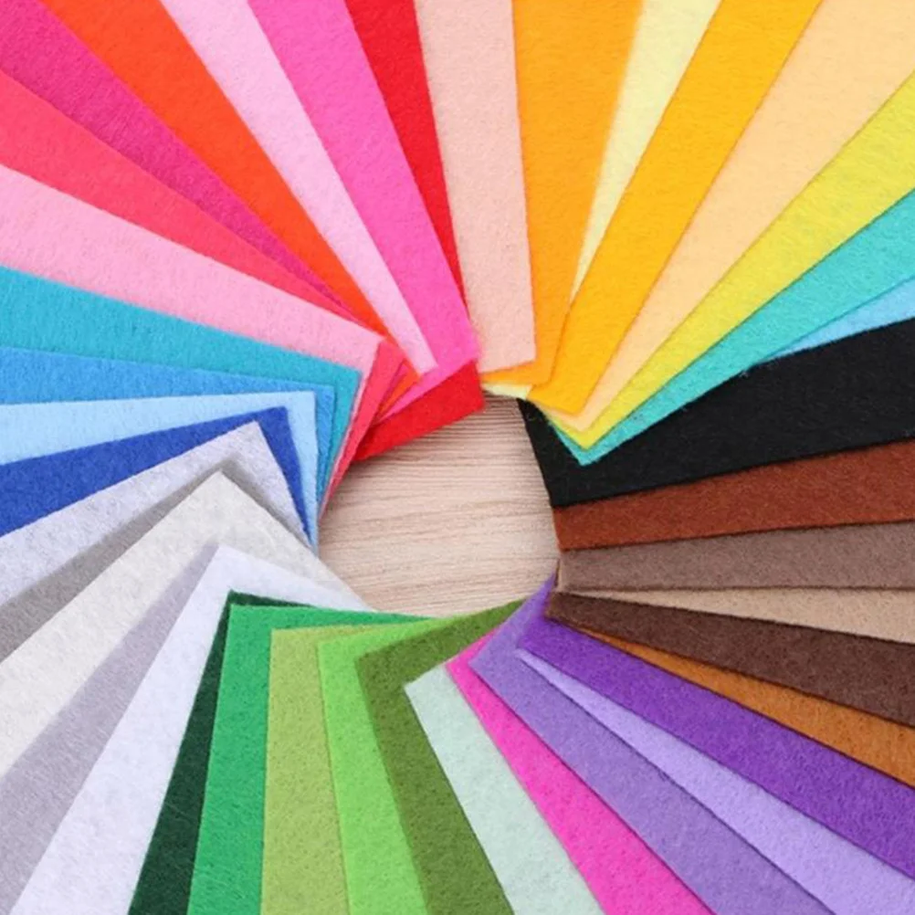40 قطعة متعددة الألوان غير المنسوجة النسيج ورقة 15x15 سنتيمتر دائم قابلة لإعادة الاستخدام DIY بها بنفسك الحرفية المواد للمشروعات الفنية ألوان عشوائية #3