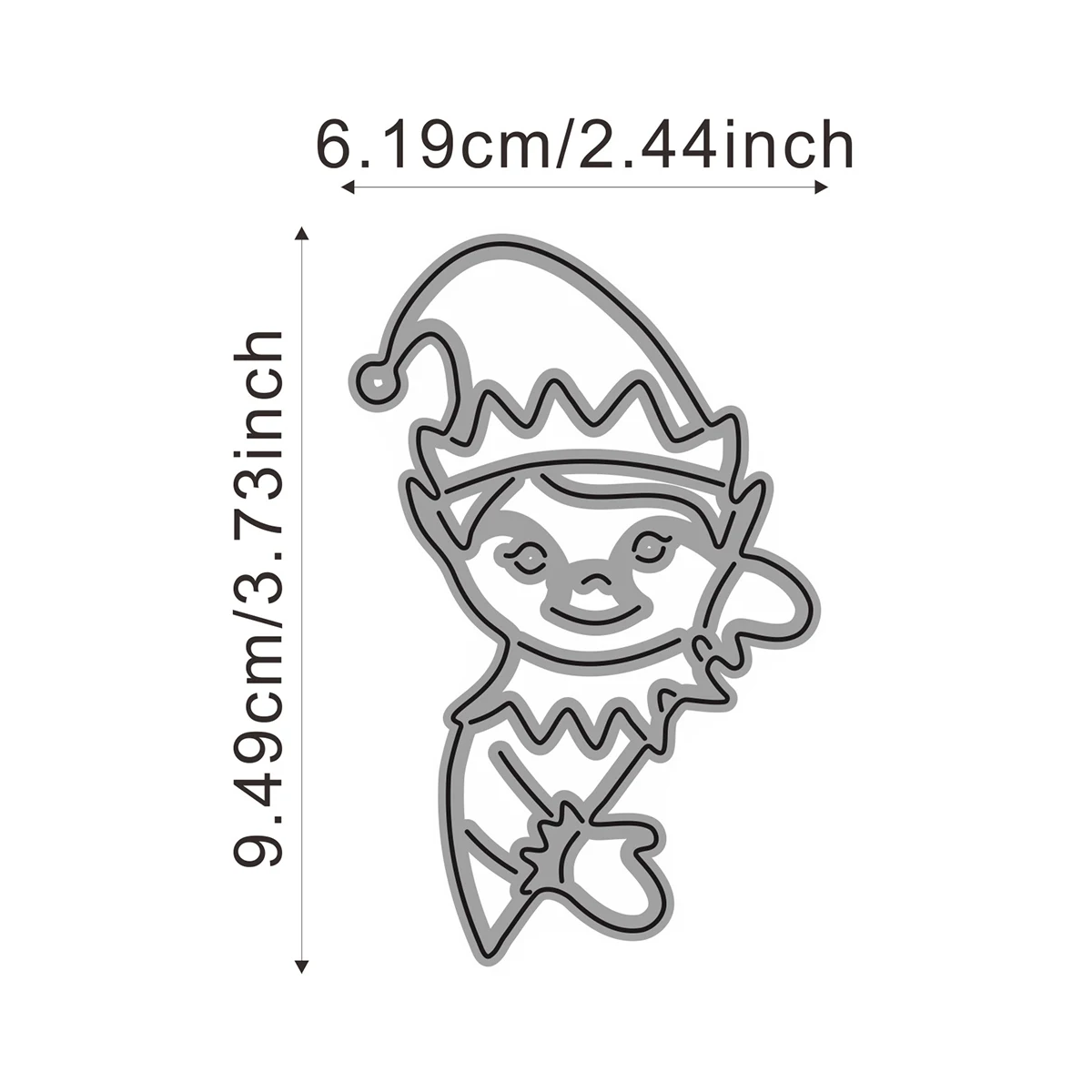 Panalisacraft Cute Christmas Spirit Cutting Dies Stencils for DIY Scrapbooking/album Decorative Embossing DIY Paper Cards