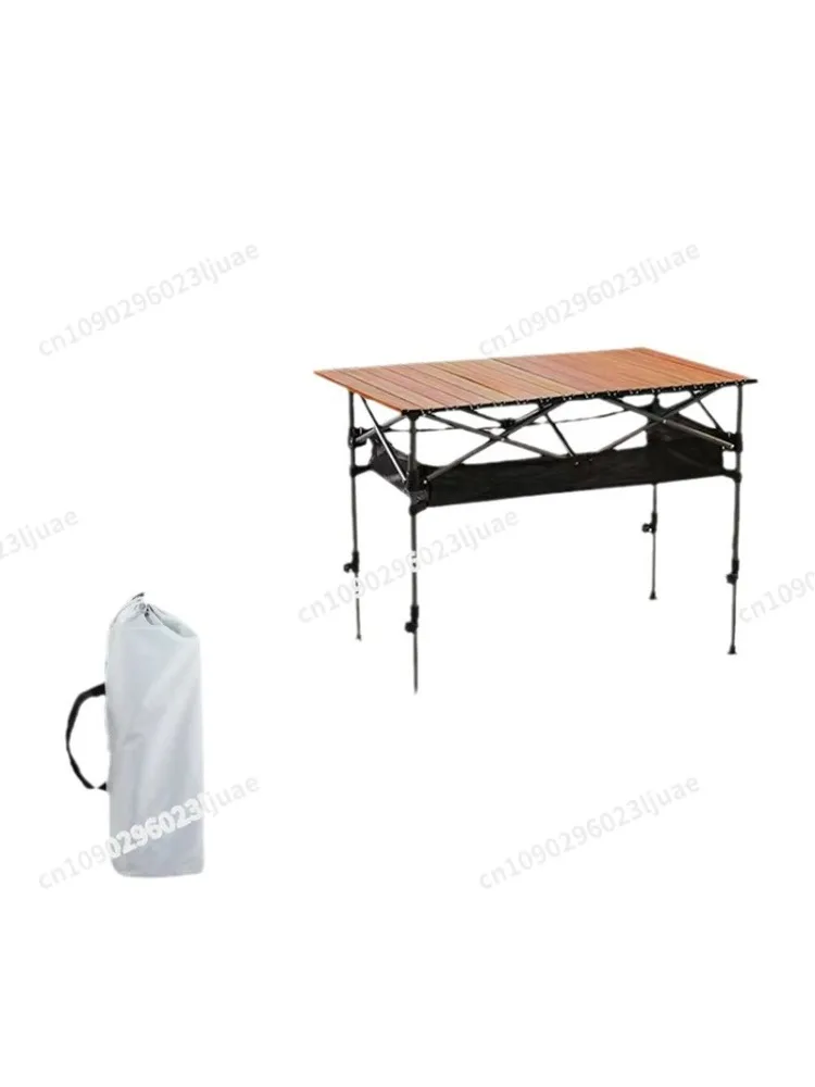 

Free Adjustable Table Outdoor Folding Mesh Pocket Table Carbon Steel Metal Picnic Folding Stall Table Car Self-driving Tour