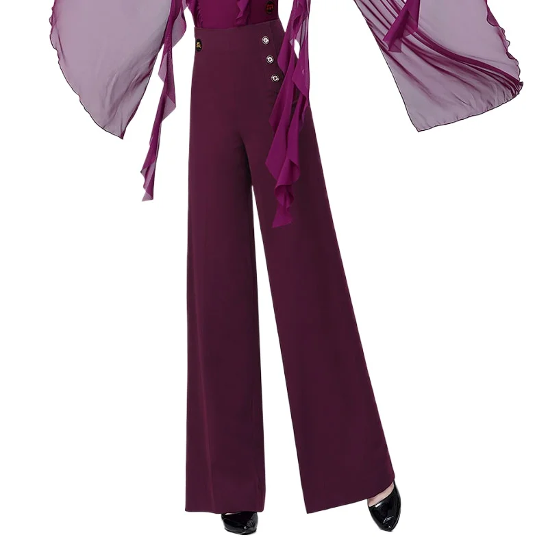 

2025 Woman Latin Dance Pants Ballroom Dance Pants New Straight Pants K43J-3