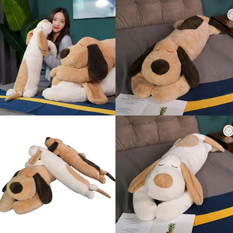 

Dog Pillow Long Sleeping Pillow Doll Plush Toy Sleep Doll Animal PP Cotton Cute Bed Leg Clamp Doll Short Plush Gift Female New