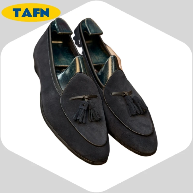 Italian Cashmere Is Beautiful and Versatile, Simple and Comfortable  Men’s Slip-On Loafers with Soft Insole AE2810