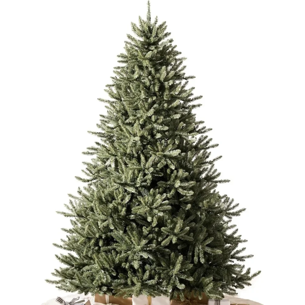 7.5ft Unlit Classic Blue Spruce Artificial Christmas Tree, PVC Needle Foliage with Storage Bag for Indoor Holiday Display