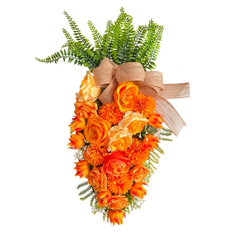 

Stylish Easter Flower Carrot Tree Wreaths Great for Decorating Various Settings