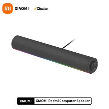 New XIAOMI Redmi Computer Speaker Four-Unit Two-Channel Stereo RGB Ambient Light Bluetooth 5.0 Built-in Microphone Knob Control