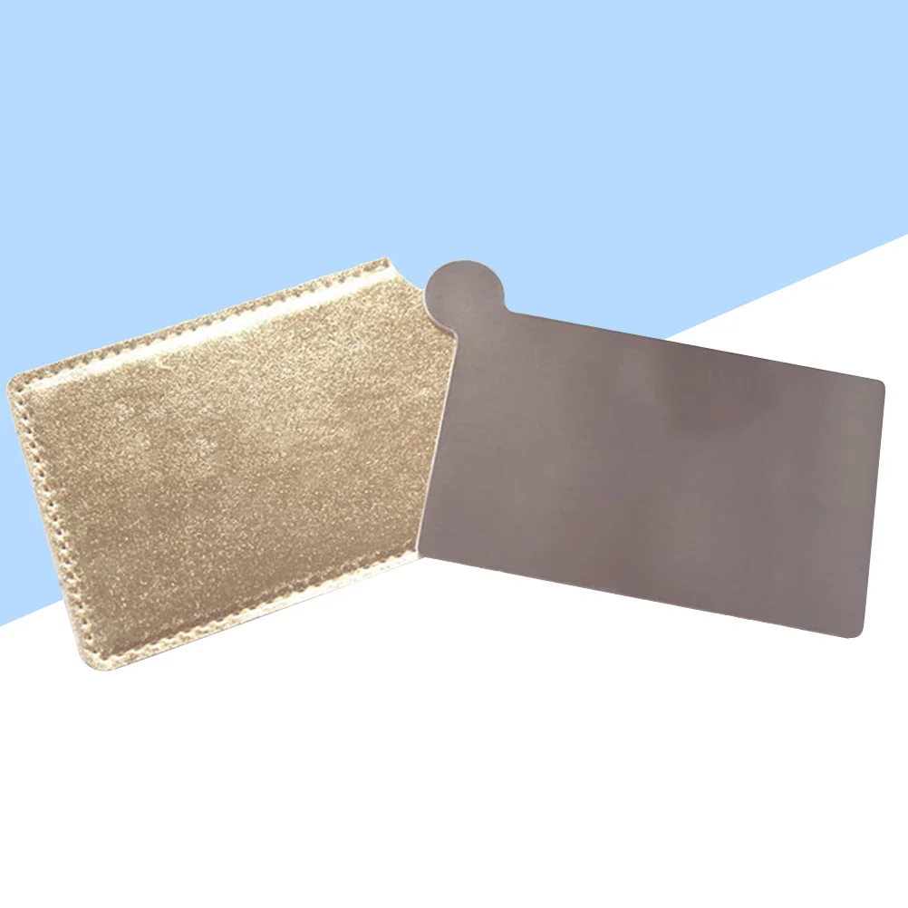 Roestvrij staal onbreekbare compacte spiegel vierkante vorm draagbare minispiegel lichtgewicht duurzaam voor make-up